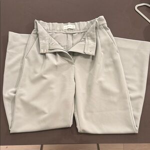 Abercrombie Light Gray Wide-Leg Trousers 6 long